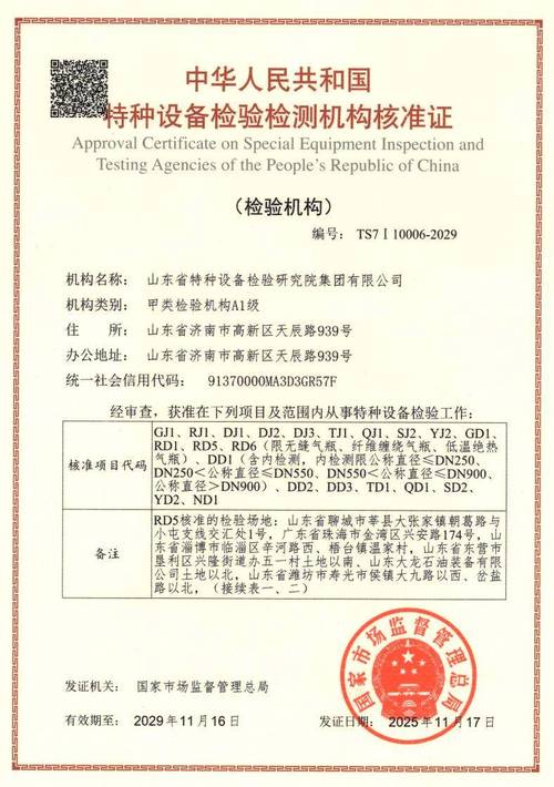國(guó)投檢測(cè)下屬山東省特種設(shè)備檢驗(yàn)研究院集團(tuán)獲批特種設(shè)備甲類檢驗(yàn)檢測(cè)機(jī)構(gòu)資質(zhì)認(rèn)定